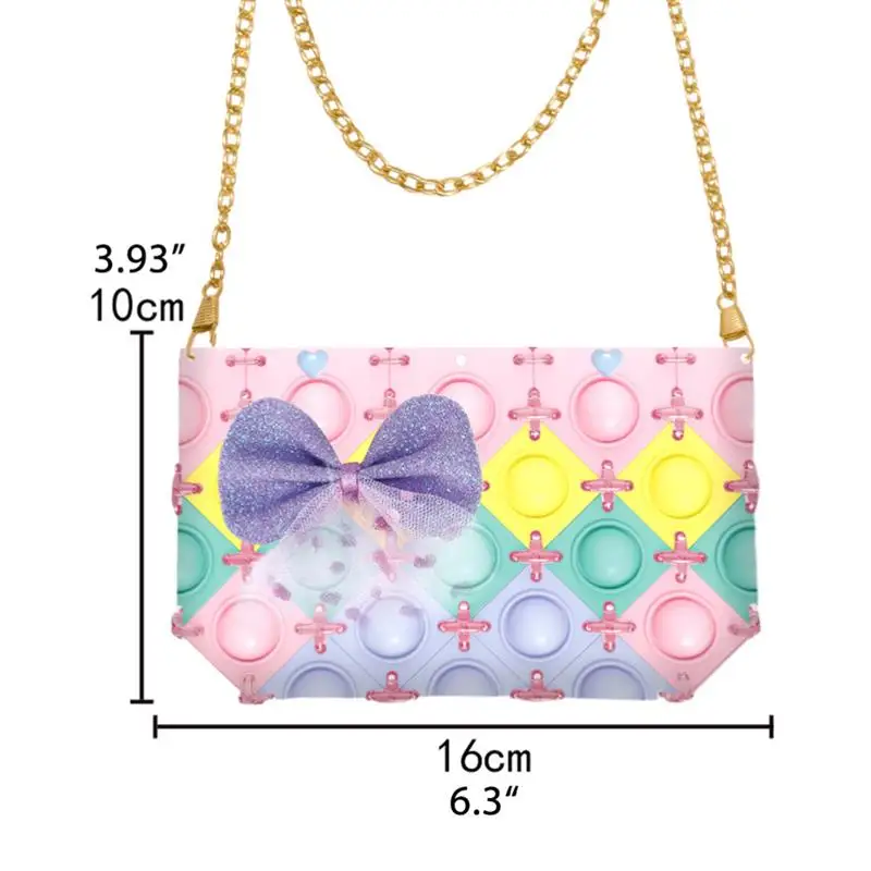 New Fidget Toys Messenger Bag DIY Assembled Coin Purse Soft Silicone Push Bubble Handbag
New Fidget Toys Messenger Bag DIY Assembled Coin Purse Soft Silicone Push Bubble Handbag