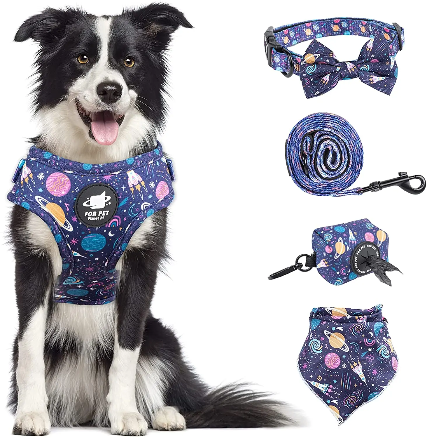 6 Piece Sets Dog Harness And Leash Set Leopard Print Cat Collar Leach Pet Dog Harness Set
6 Piece Sets Dog Harness And Leash Set Leopard Print Cat Collar Leach Pet Dog Harness Set