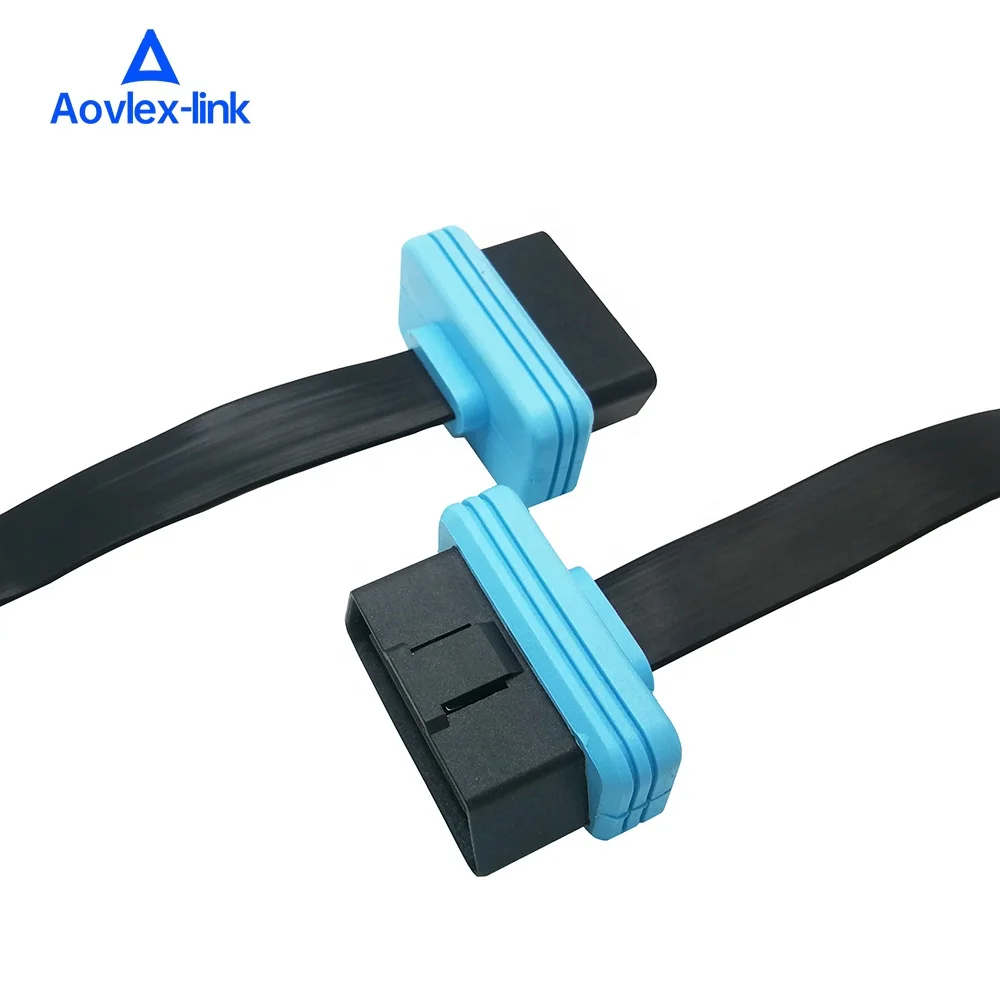 12V OBD flat Cable Light blue connector molding OBD2 Male to Female Extension Cable 50cm
12V OBD flat Cable Light blue connector molding OBD2 Male to Female Extension Cable 50cm