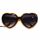 High quality Halloween Fasion Party Sunglasses 10 colors cosplay party glowing heart shape glasses
