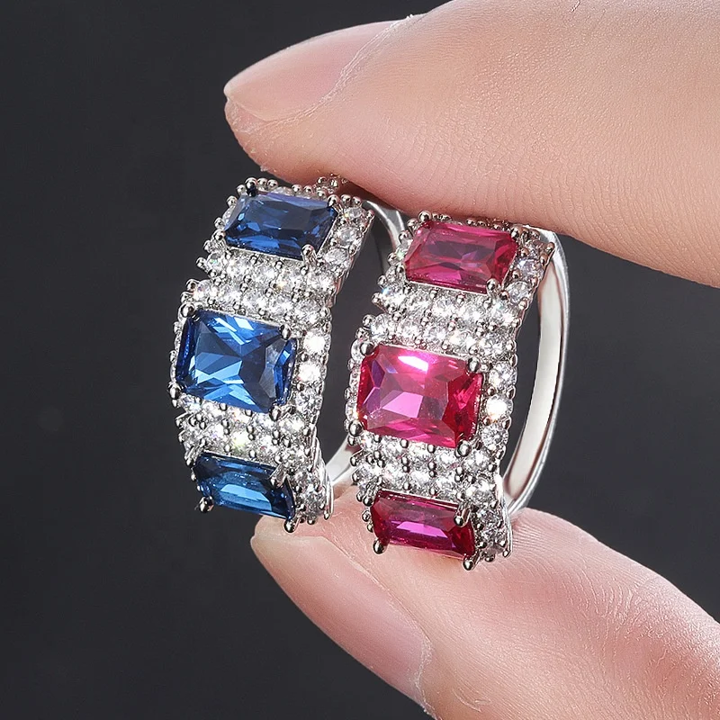 Luxury Blue Wedding Engagement Fine Jewelry Vintage White Gold Ring For Women Wholesale
Luxury Blue Wedding Engagement Fine Jewelry Vintage White Gold Ring For Women Wholesale
