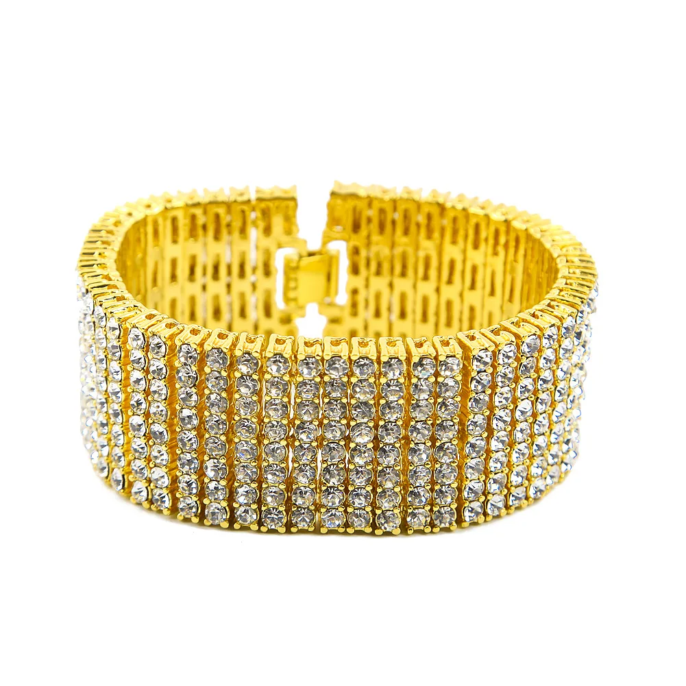 Hip-hop Jewelry 8 Row Diamond Charm Bracelet Men's Extravagant Large Charm Bracelet Luxury Gift
Hip-hop Jewelry 8 Row Diamond Charm Bracelet Men's Extravagant Large Charm Bracelet Luxury Gift