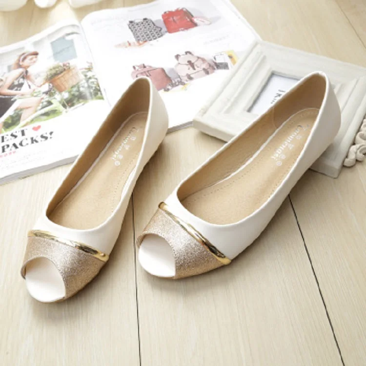 XY013 luxury casual ladies flat 2m heel women loafer shoes with open toe, White, black, gold
XY013 luxury casual ladies flat 2m heel women loafer shoes with open toe, White, black, gold