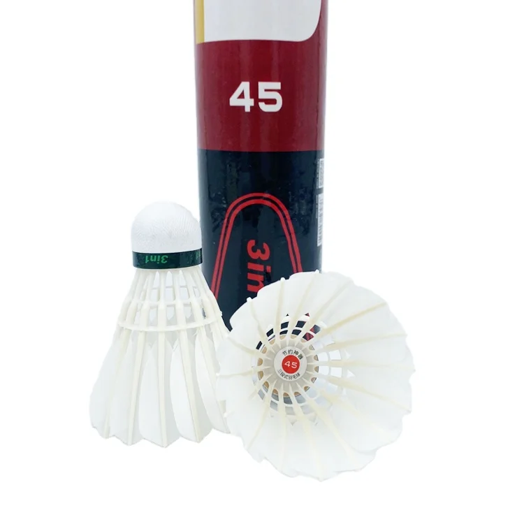

Badminton Shuttlecock Manufacturer China Super Durable A Class Goose Feather Shuttlecocks for Club Competition 12pcs Shuttlecock, White
