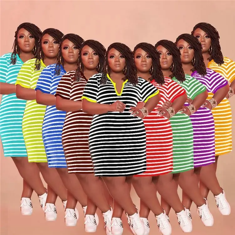 AVRIL New Arrival 2021 Summer Plus Size Women Clothing Striped Dress Sexy V Neck Larage Size Women Casual Dress
AVRIL New Arrival 2021 Summer Plus Size Women Clothing Striped Dress Sexy V Neck Larage Size Women Casual Dress