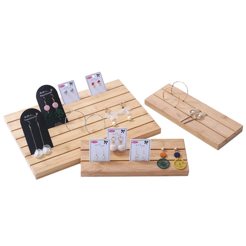 Wood Bamboo Jewelry Earring Card Display Jewelry findings Grooved Earrings Holder Organizer
Wood Bamboo Jewelry Earring Card Display Jewelry findings Grooved Earrings Holder Organizer