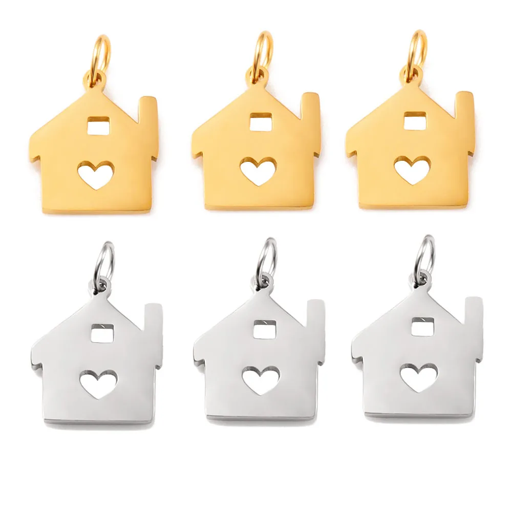 20 pcs / lot Love House design Jewelry Charm Silver / Gold stainless steel Pendant charms for jewelry making
20 pcs / lot Love House design Jewelry Charm Silver / Gold stainless steel Pendant charms for jewelry making
