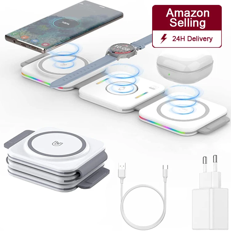 Dropshipping 3 en 1 MagSafes Station de Charge inductive Pliable Wireless Charger For Samsung Chargeur sans Fil
Dropshipping 3 en 1 MagSafes Station de Charge inductive Pliable Wireless Charger For Samsung Chargeur sans Fil