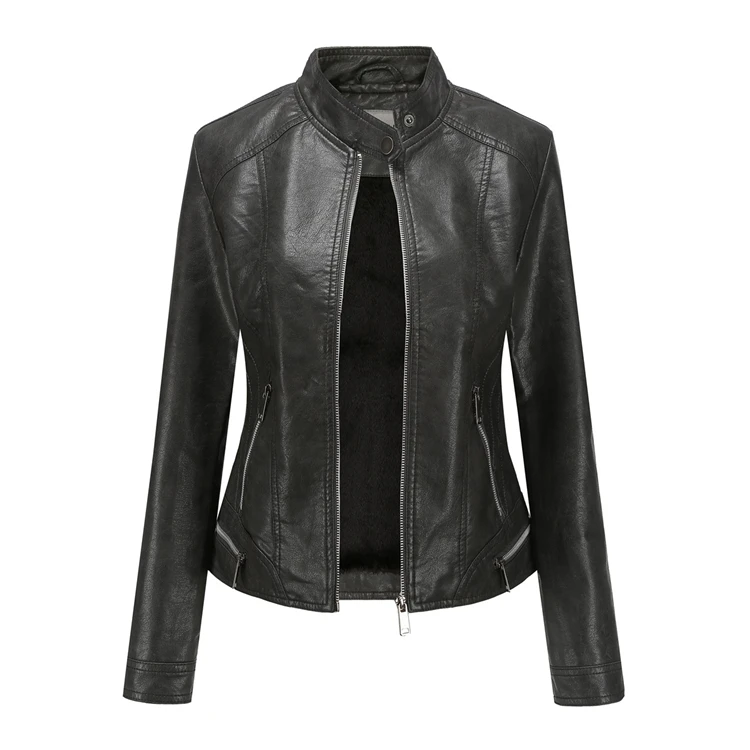 Autumn and winter washed plus velvet women's jacket frayed old coat factory direct sales leather jaketss women, Customized color/as show
Autumn and winter washed plus velvet women's jacket frayed old coat factory direct sales leather jaketss women, Customized color/as show