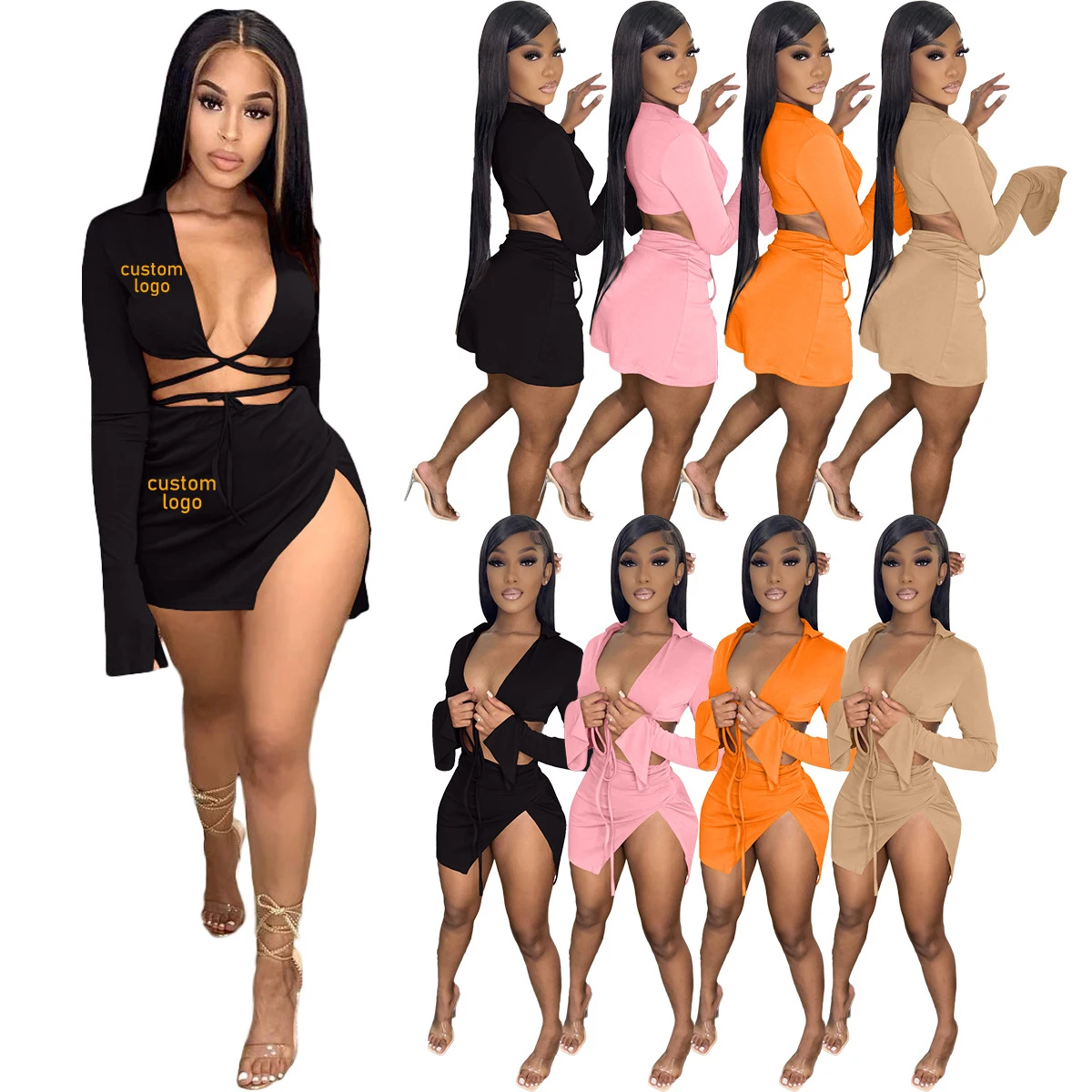 2022 Women Two Piece Swimsuits Bikinis Bathing Suits Custom Logo Swimwear Sexy Casual Bodycon Dresses 2 Piece Skirt Set Clothing
2022 Women Two Piece Swimsuits Bikinis Bathing Suits Custom Logo Swimwear Sexy Casual Bodycon Dresses 2 Piece Skirt Set Clothing