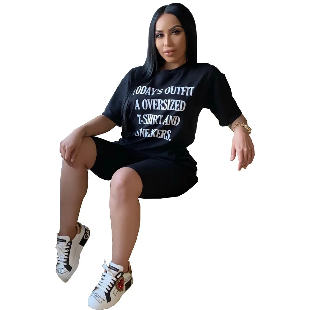 2021 custom fashion women casual shorts and letter printed t shirt tops woman t-shirt summer
2021 custom fashion women casual shorts and letter printed t shirt tops woman t-shirt summer