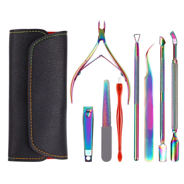 portable rainbow colorful stainless steel manicure set cuticle nippers nail tools pedicure set
portable rainbow colorful stainless steel manicure set cuticle nippers nail tools pedicure set
