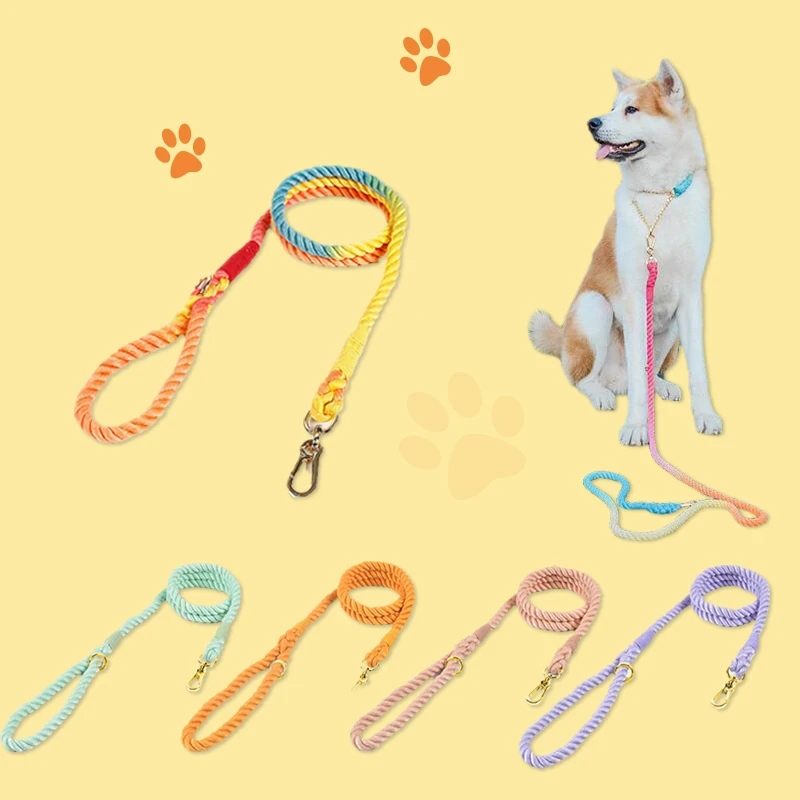 Peaktoppets Dog Cotton Ombre Rope Leash 5FT Soft Handle Heavy Duty Training Lead Multicolor Traction Braided Rope for Dogs Leash, Rainbow/pink/green/purple/orange
Peaktoppets Dog Cotton Ombre Rope Leash 5FT Soft Handle Heavy Duty Training Lead Multicolor Traction Braided Rope for Dogs Leash, Rainbow/pink/green/purple/orange