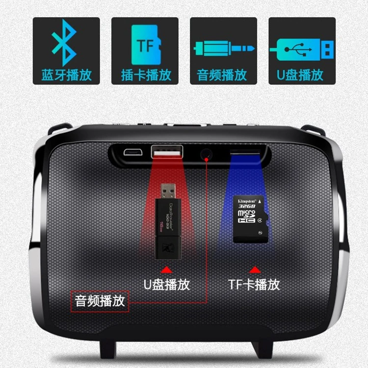 HIFI sound quality double diaphragm TWS Blue tooth speaker Smart wireless portable speaker TF card U disk subwoofer mini speaker - ANKUX.COM