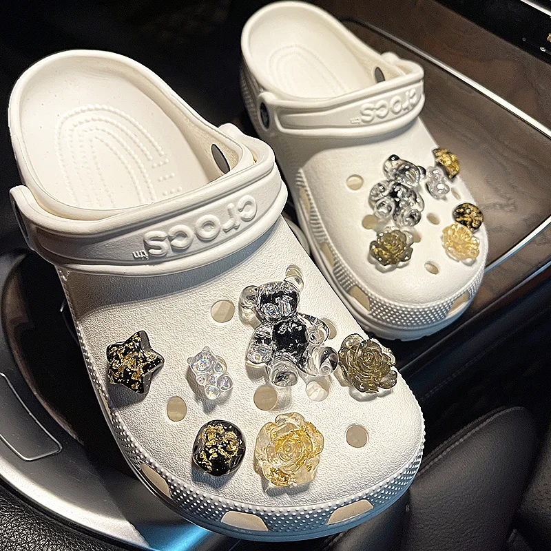 Lovely Croc Charms Shoe Charms Designer Candy Bear Clogs Charms Bundle Shoe Accessories Clogs Shoes Buckle for Girls Gifts, Gold
Lovely Croc Charms Shoe Charms Designer Candy Bear Clogs Charms Bundle Shoe Accessories Clogs Shoes Buckle for Girls Gifts, Gold