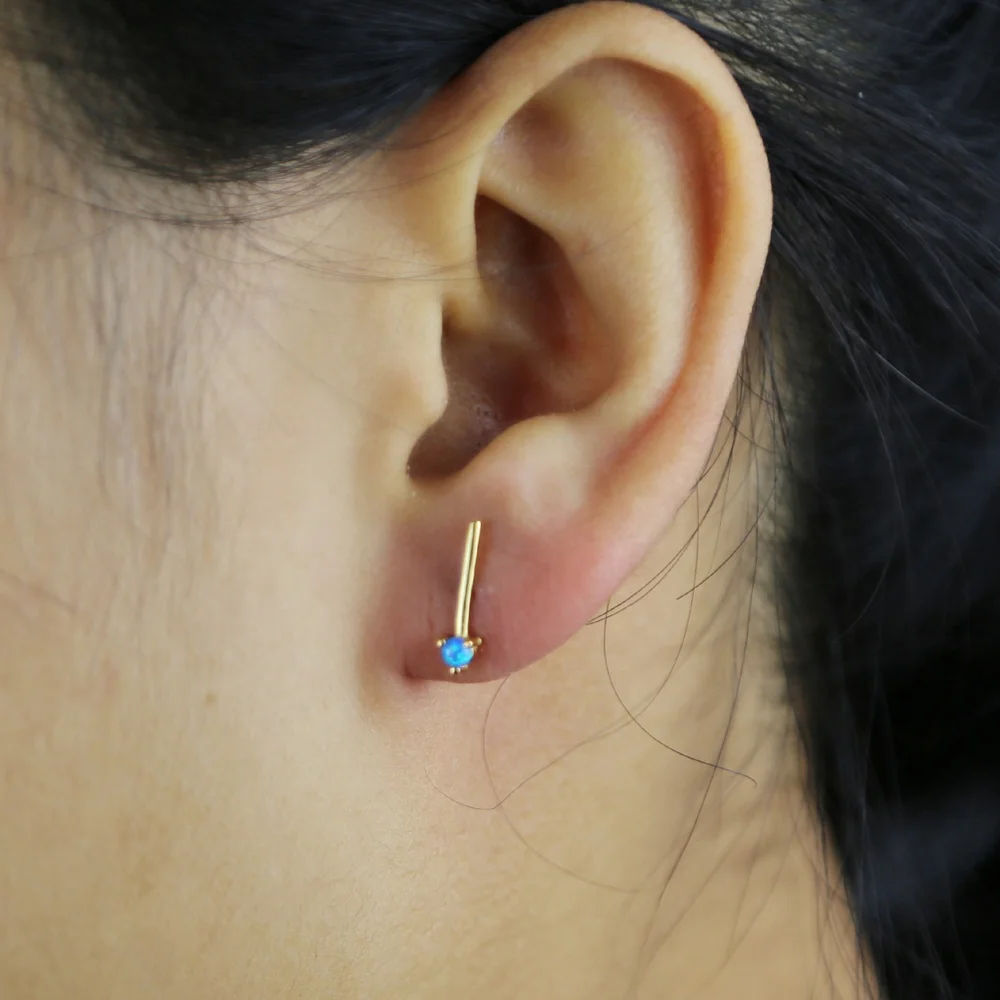 Real 100% 925 Sterling Silver Opal stud earring For Women Tiny Mini Cute Jewelry Bar shape Studs Earring for party wedding gift
Real 100% 925 Sterling Silver Opal stud earring For Women Tiny Mini Cute Jewelry Bar shape Studs Earring for party wedding gift