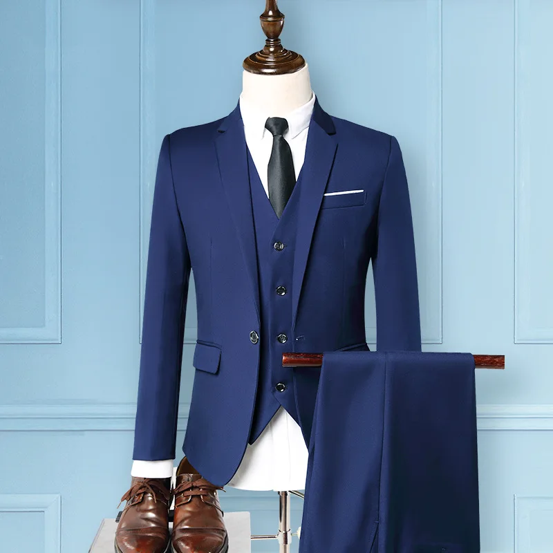 Top Sale 3 Pieces Jacket Vest Pants Single Breasted Mens Formal Suits For Groom 2020
Top Sale 3 Pieces Jacket Vest Pants Single Breasted Mens Formal Suits For Groom 2020
