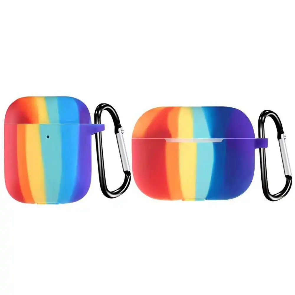 luxury silicone rainbow case wireless earphone accessories case for iphone for apple earphone, Rainbow color
luxury silicone rainbow case wireless earphone accessories case for iphone for apple earphone, Rainbow color