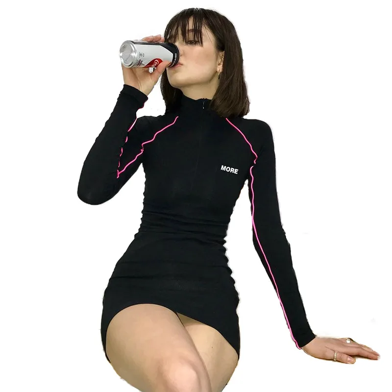 Long Sleeve Letter Printed Contrast Half Zip Up Baseball Ladies Jersey Dress Wholesale, Customized
Long Sleeve Letter Printed Contrast Half Zip Up Baseball Ladies Jersey Dress Wholesale, Customized