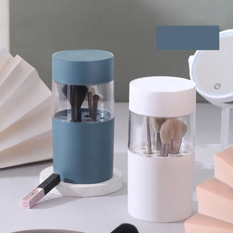 Makeup Brush Storage Box Cosmetics Brush Bucket With Lid Eyebrow Holder Dust-proof Glass Portable Dressing Table Organizer, Orange blue white yellow
Makeup Brush Storage Box Cosmetics Brush Bucket With Lid Eyebrow Holder Dust-proof Glass Portable Dressing Table Organizer, Orange blue white yellow