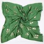 Drop Shipping Muslim Hijab Gold Hot Stamping Flowers Scarves Shawls And Wraps Girls Women Solid Cotton Scarf With Tassel