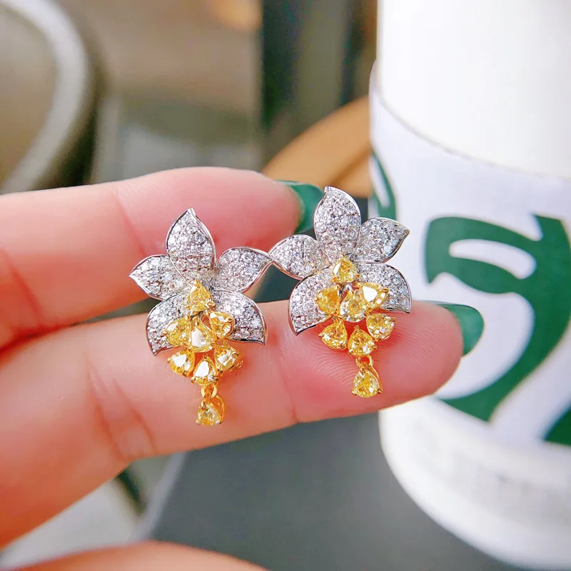 Personalize Beautiful Simple Earrings Full Diamond Zircon Earrings Zircon Flower Wholesale Stud Earrings Women 2023
Personalize Beautiful Simple Earrings Full Diamond Zircon Earrings Zircon Flower Wholesale Stud Earrings Women 2023