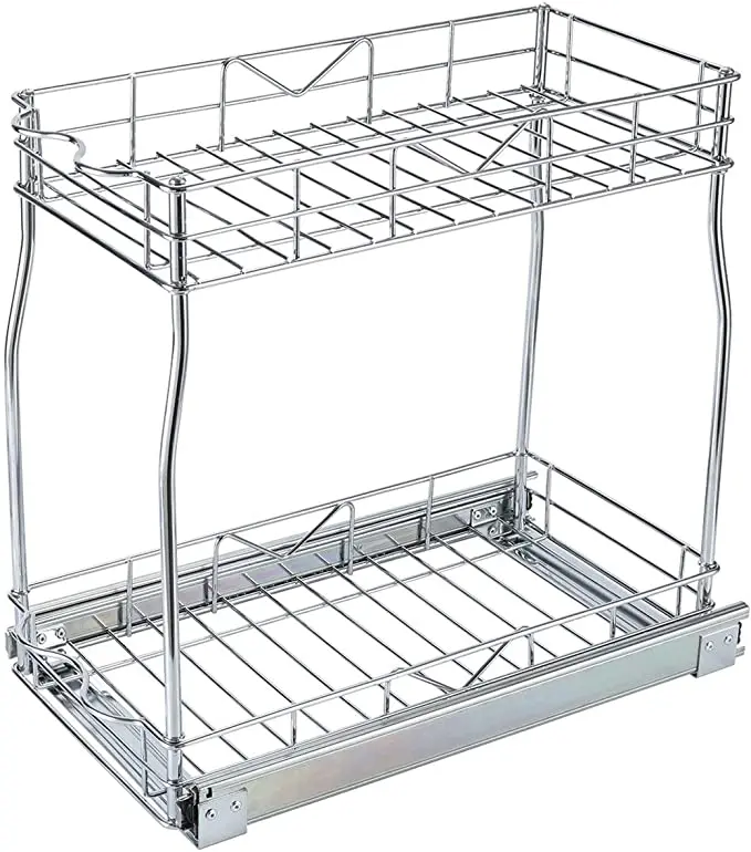 Hot Sales Deep Base Kitchen Cabinet 2 Tier Slide Pull Out Metal Wire Basket, Black, customized
Hot Sales Deep Base Kitchen Cabinet 2 Tier Slide Pull Out Metal Wire Basket, Black, customized