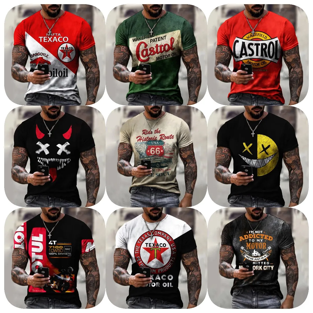 Wholesale 2021 new 3D printed exquisite multi-pattern t-shirts selling hot street fashion men's t-shirts
Wholesale 2021 new 3D printed exquisite multi-pattern t-shirts selling hot street fashion men's t-shirts