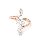Engagement Gold Jewelry Ring Design Fashion Design Diamond Rings Custom Design Rose Gold Plated Rings Jewelry Women