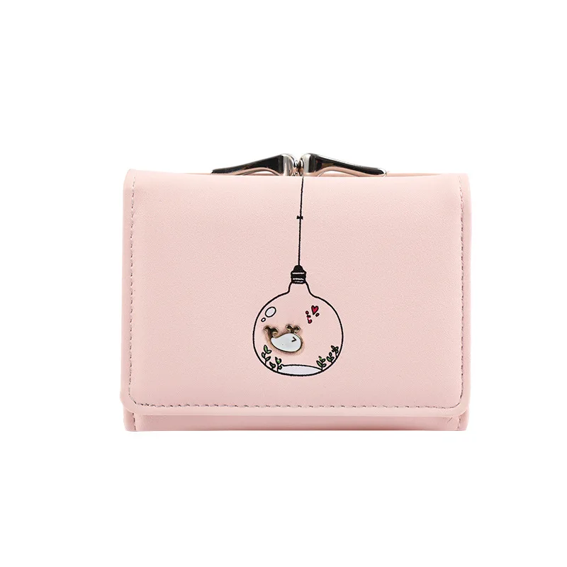 Wallet female short students fold three times small wallet a generation of cartoon cute multi-card minimalist wallets, Black
Wallet female short students fold three times small wallet a generation of cartoon cute multi-card minimalist wallets, Black