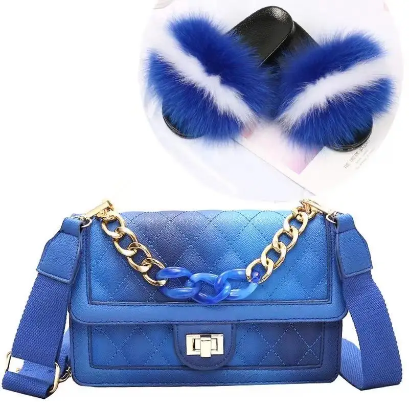 2021 wholesale Fashion fox fur bags women handbags ladies purse and shoe sets Flat Shoes Slippers Slide sandals With Purse Set
2021 wholesale Fashion fox fur bags women handbags ladies purse and shoe sets Flat Shoes Slippers Slide sandals With Purse Set