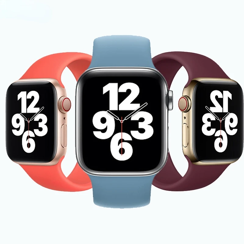 FOR apple watch band smart watch bands 38mm40mm 41mm 42mm 44mm 45mm Rubber apple strap Silicone apple watch bands, Optional
FOR apple watch band smart watch bands 38mm40mm 41mm 42mm 44mm 45mm Rubber apple strap Silicone apple watch bands, Optional