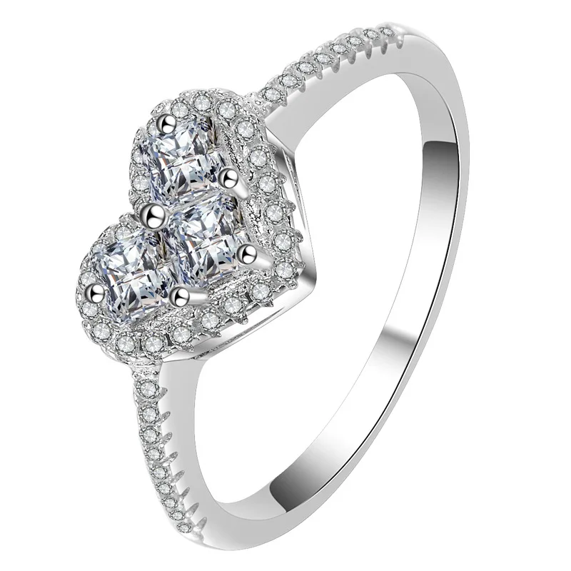 Innovative 3D women's diamond set fashion ring square diamond 925 Sterling Silver romantic heart ring Christmas jewelry
Innovative 3D women's diamond set fashion ring square diamond 925 Sterling Silver romantic heart ring Christmas jewelry