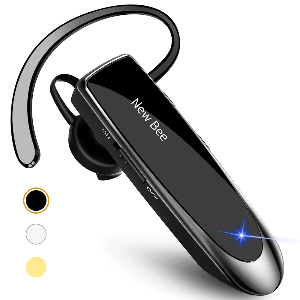 New Bee LC-B41 Single Ear Headset with Mic Wireless Earphones Bluetooth 5.0 Headphone, Black, white, gold
New Bee LC-B41 Single Ear Headset with Mic Wireless Earphones Bluetooth 5.0 Headphone, Black, white, gold