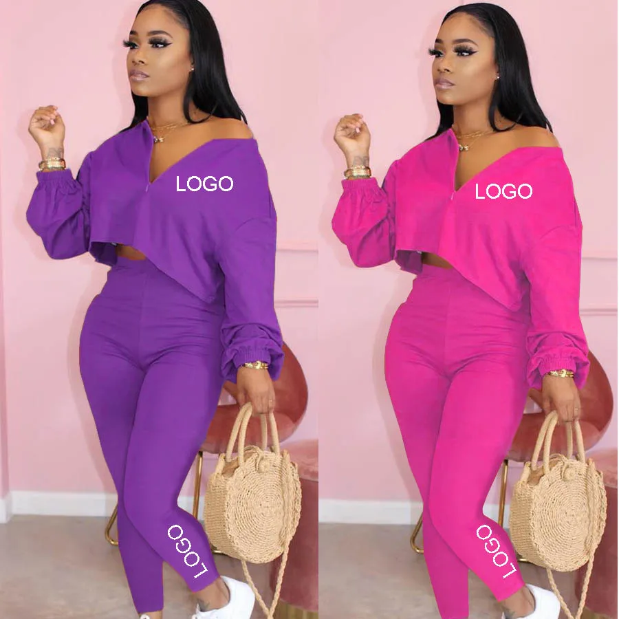custom logo casual women outfit plus size fashion crop top jogger set long sleeves women two piece set solid 2 piece pants sets
custom logo casual women outfit plus size fashion crop top jogger set long sleeves women two piece set solid 2 piece pants sets