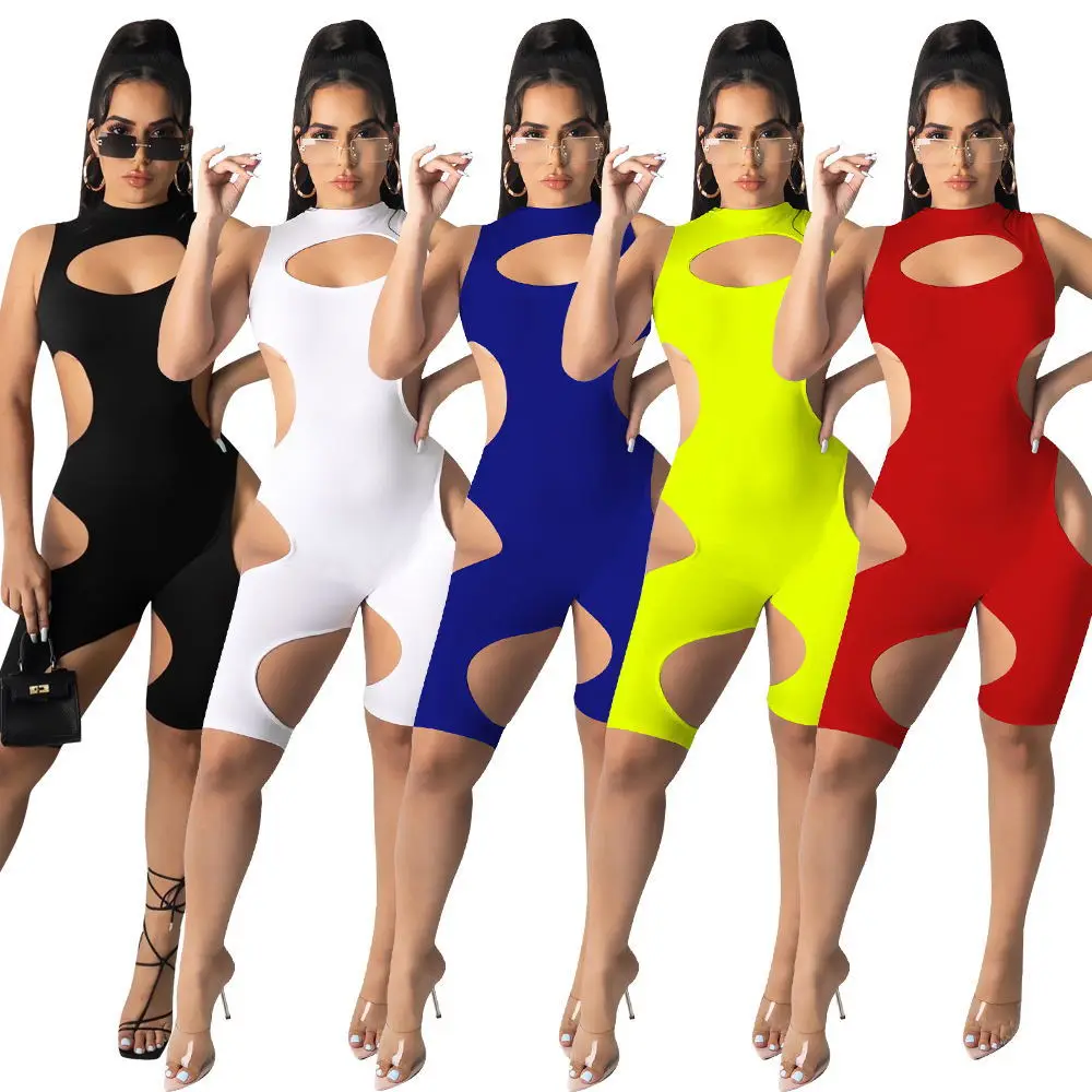 New 2021 Sexy Workout Casual Bodycon Solid Color Rompers Womens Sleevless One Piece Hollow Out Jumpsuit
New 2021 Sexy Workout Casual Bodycon Solid Color Rompers Womens Sleevless One Piece Hollow Out Jumpsuit