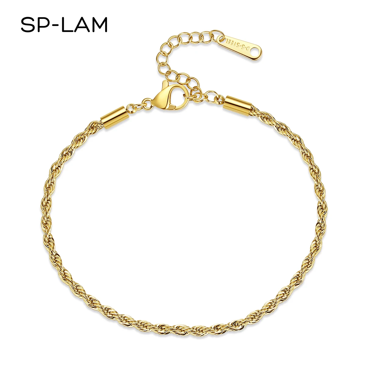 SP-LAM Stainless Steel Rope Linkc Chain Bracelet for Women Hip-hop Gothic Punk Chain Jewelry
SP-LAM Stainless Steel Rope Linkc Chain Bracelet for Women Hip-hop Gothic Punk Chain Jewelry