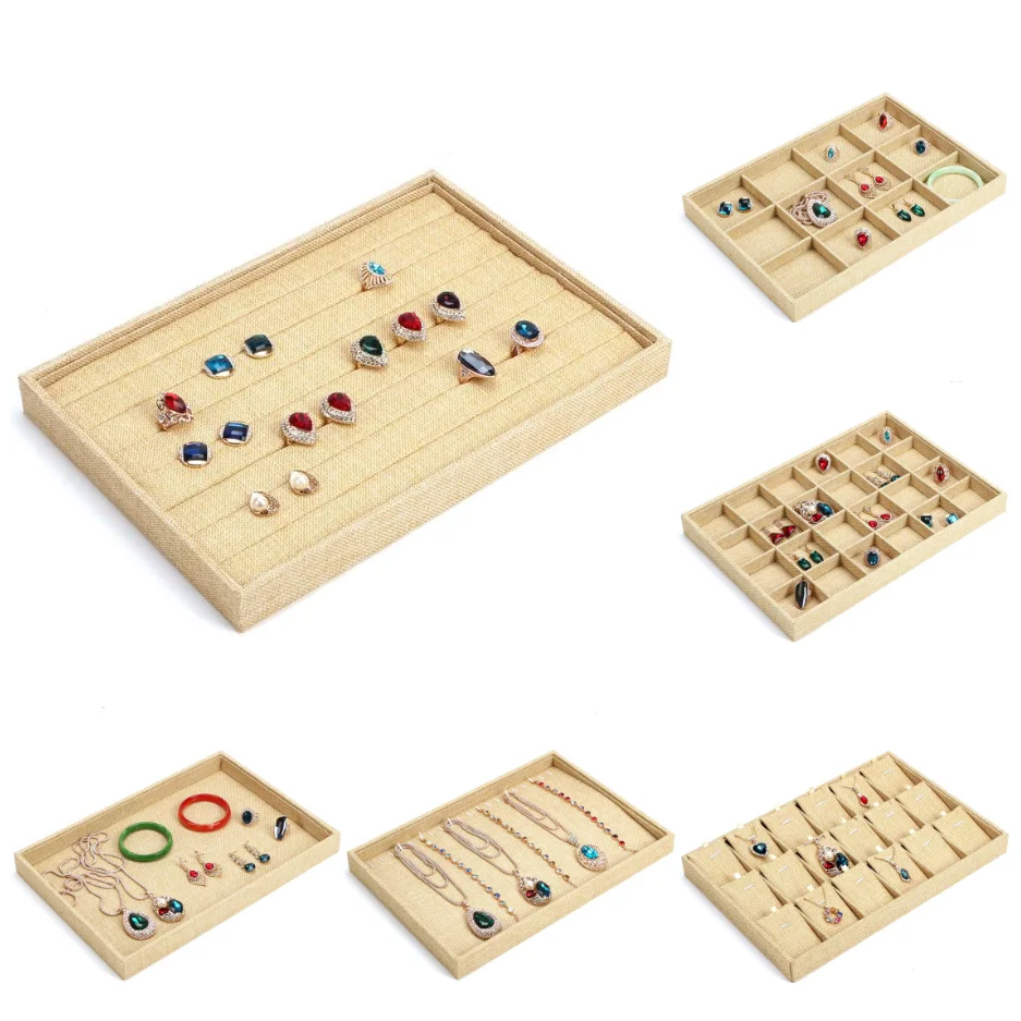 Linen Jewelry Tray Jewelry Display Tray Ring Necklace Pendant Earrings Jewelry Storage Box 12 cases
Linen Jewelry Tray Jewelry Display Tray Ring Necklace Pendant Earrings Jewelry Storage Box 12 cases