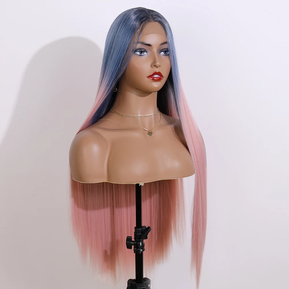 Blue Ombre Pink Synthetic Lace Wig With Natural Hairline Heat Resistant Hair Cosplay Long Hair Colorful Lace Wig For Women
Blue Ombre Pink Synthetic Lace Wig With Natural Hairline Heat Resistant Hair Cosplay Long Hair Colorful Lace Wig For Women