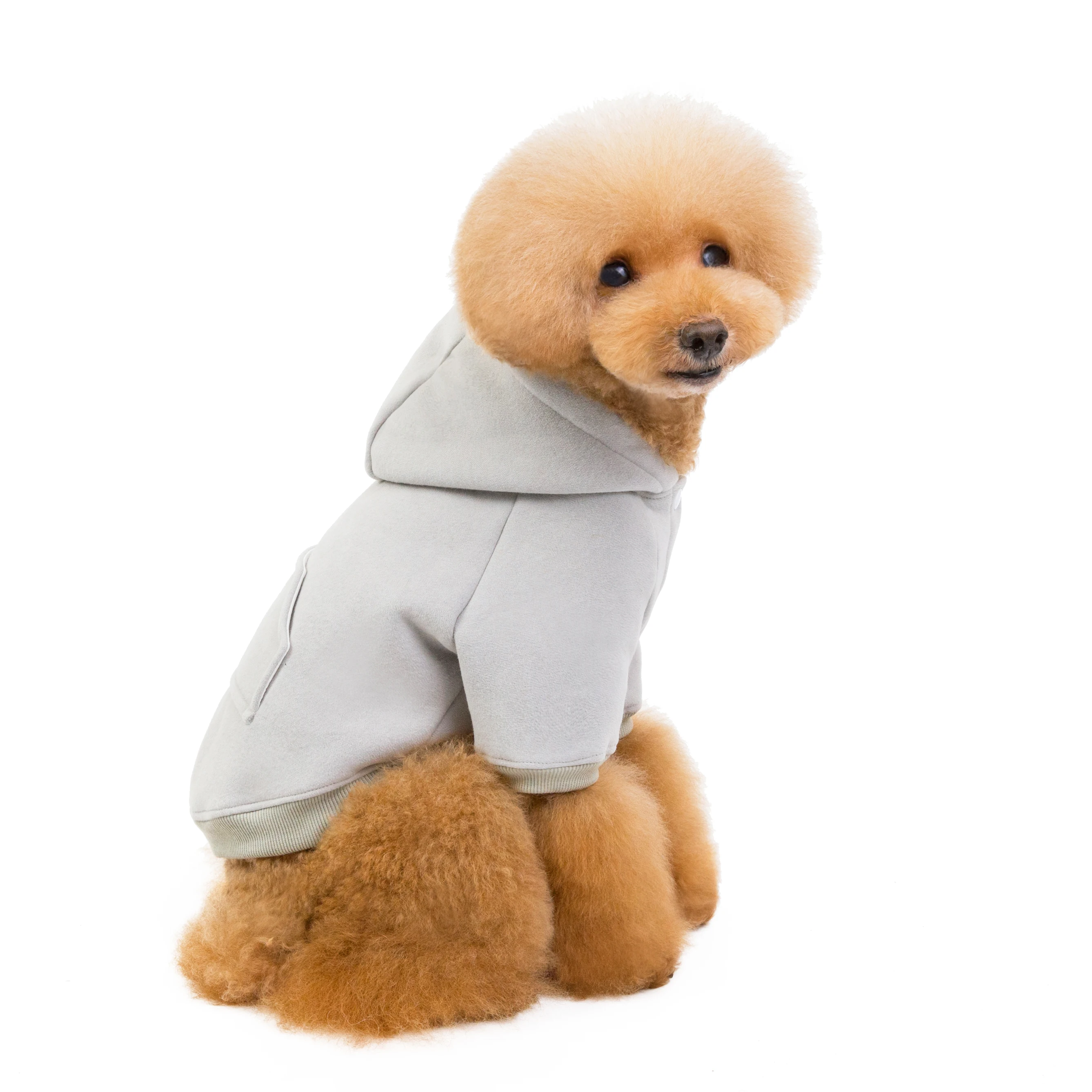 Winter New Pet Supplies Dog Sweater Fleece Cotton Pet Clothes Dog Hoodie Teddy Bulldog Solid Color Casual Dog Coats Wholesale