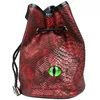Red Dragon Dice Bag Dungeons and Dragons Dice pouch with Green Dragons Eye