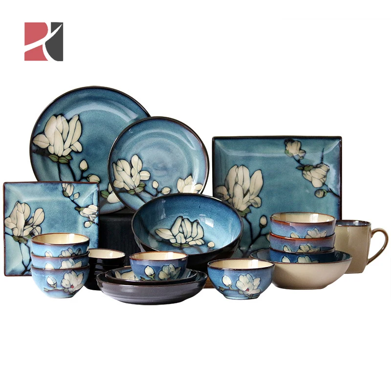 Factory Direct Handmade Plates Flower Korean Style Pattern Dinnerware Fine Bone China Dinner Sets, Blue
Factory Direct Handmade Plates Flower Korean Style Pattern Dinnerware Fine Bone China Dinner Sets, Blue