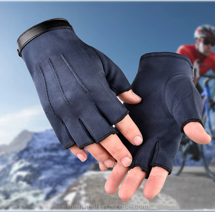Suede half-finger thermal gloves for men winter writing students thickened with fleece driving gloves, Black
Suede half-finger thermal gloves for men winter writing students thickened with fleece driving gloves, Black