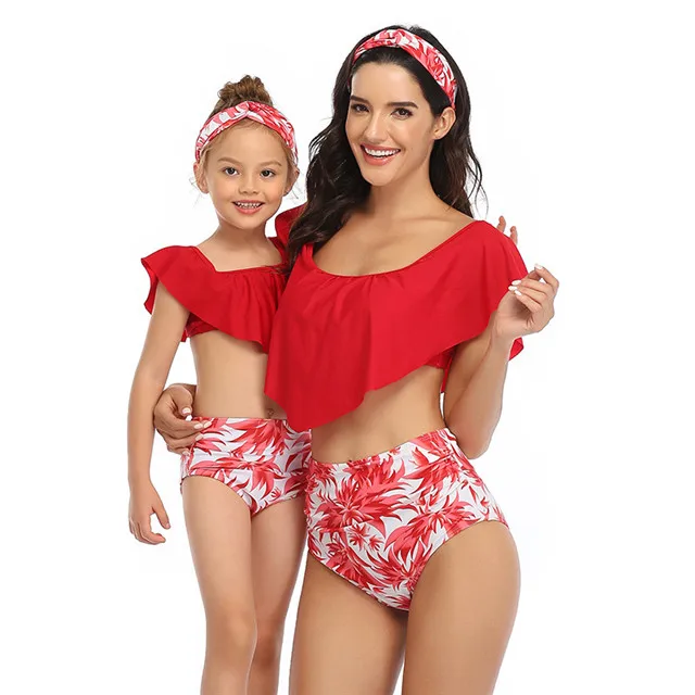 2021 New Mommy And Me Swimwear Print Swimsuit Fashion Red Bikini Girl, Picture color
2021 New Mommy And Me Swimwear Print Swimsuit Fashion Red Bikini Girl, Picture color