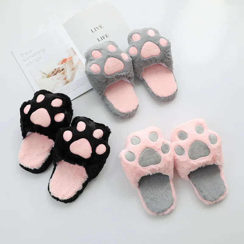 Rabbit fur cat claw indoor slippers home furry non-slip cotton shoes cute cotton slippers, Customized
Rabbit fur cat claw indoor slippers home furry non-slip cotton shoes cute cotton slippers, Customized