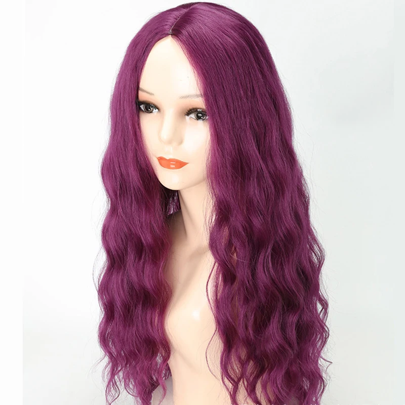 Wholesale European And American Style Fiber Synthetic Long Purple Water Wave Wig Human Hair
Wholesale European And American Style Fiber Synthetic Long Purple Water Wave Wig Human Hair