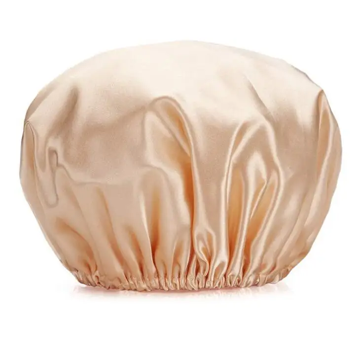 New arrived Reusable Lined cover Satin Shower hat/ shower room bathroom Shower hat For Women
New arrived Reusable Lined cover Satin Shower hat/ shower room bathroom Shower hat For Women