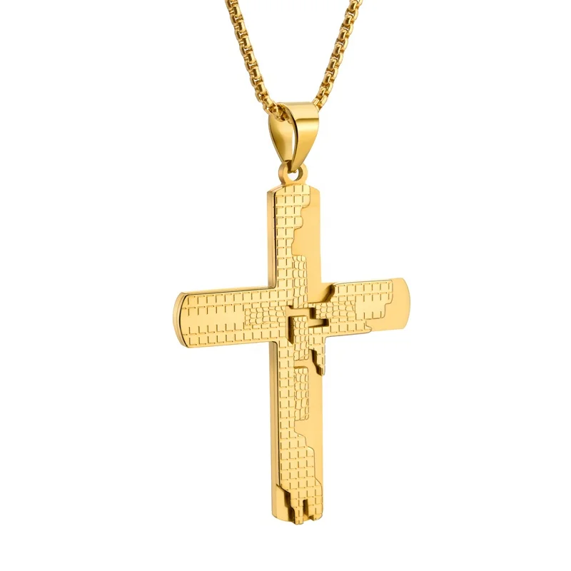 Wholesale Custom Titanium Silver Gold Plated Cross Pendant Jewelry 18k Gold Cross Necklace Stainless Steel Cross Necklace
Wholesale Custom Titanium Silver Gold Plated Cross Pendant Jewelry 18k Gold Cross Necklace Stainless Steel Cross Necklace