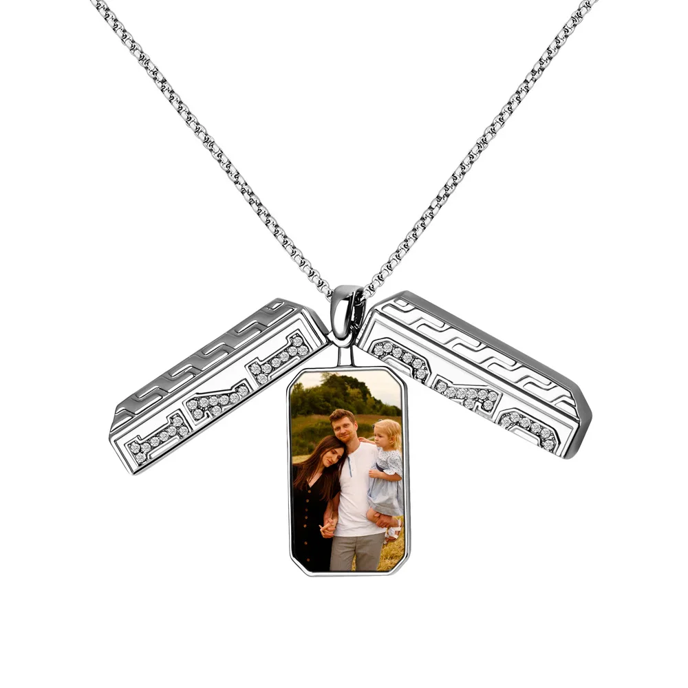 Energinox Father's Day gift Custom Love Memorial Black DAD Sublimation Photo Picture Pendant Necklace
Energinox Father's Day gift Custom Love Memorial Black DAD Sublimation Photo Picture Pendant Necklace