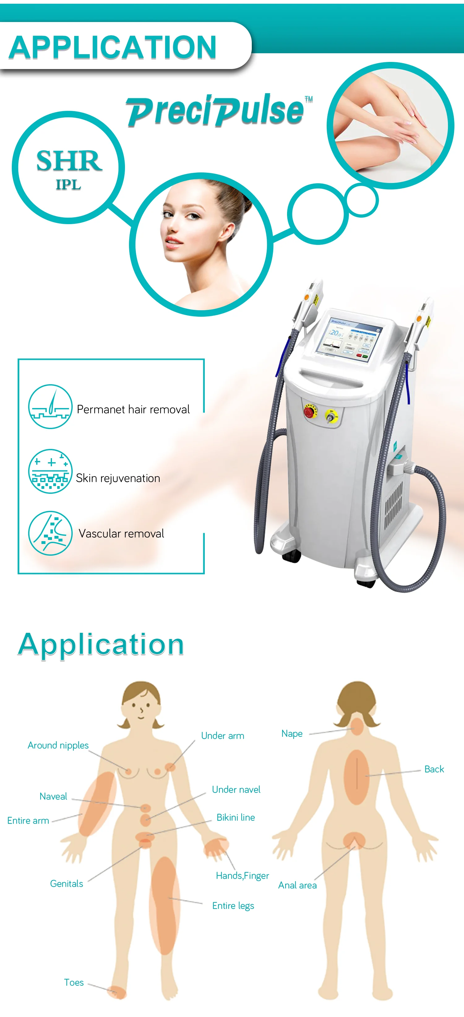 IPL lazer hair removal OPT SPA SHR IPL hair reduction machine